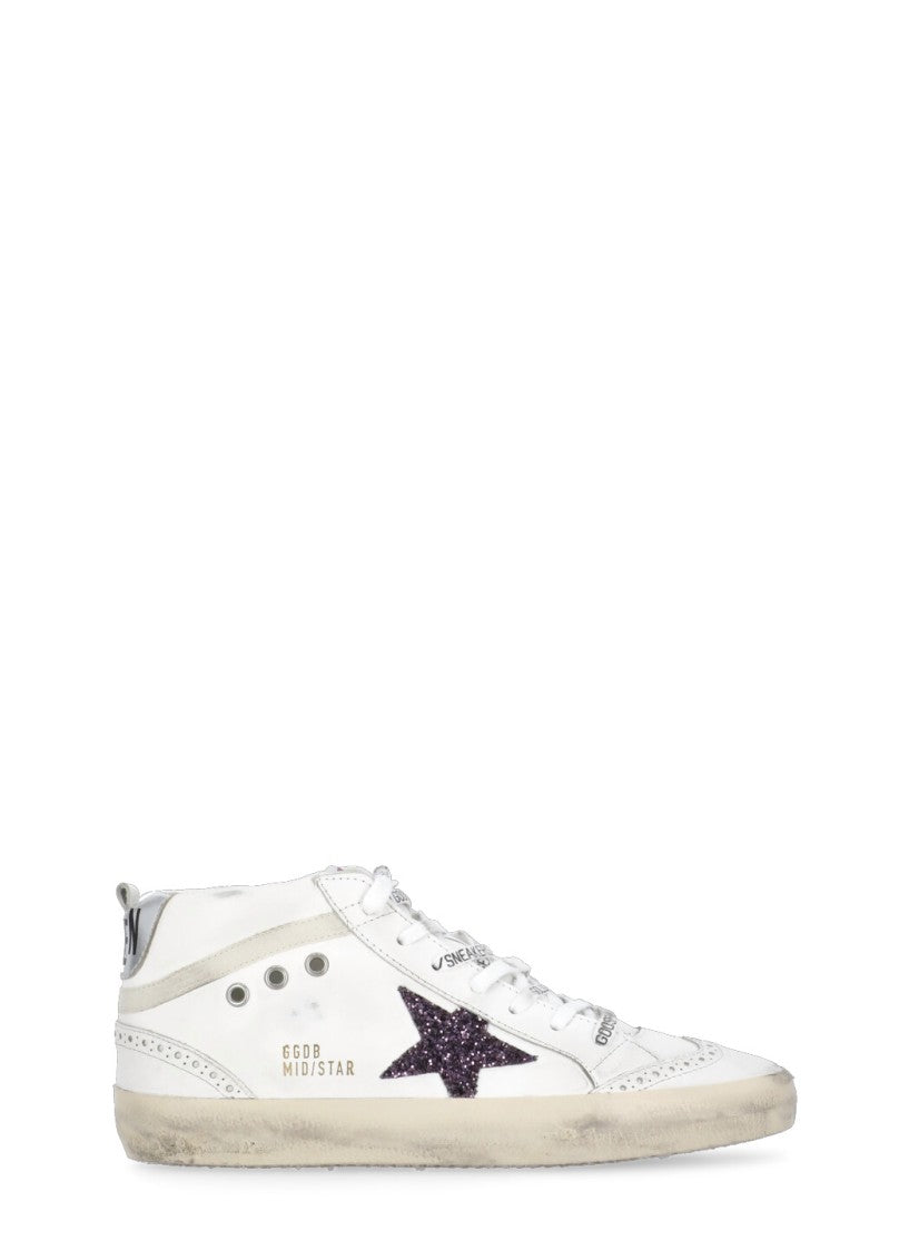 Golden Goose White Mid Star Sneakers