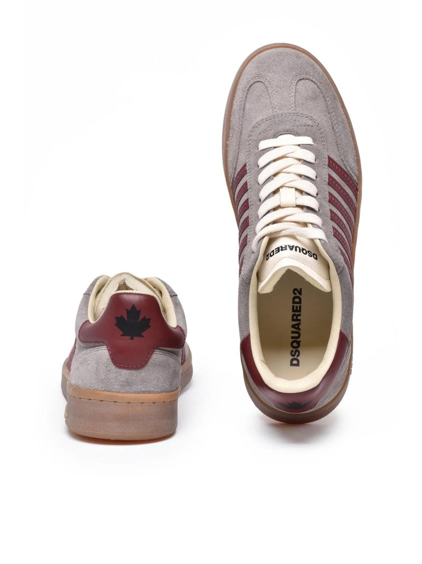 Dsquared2 Grey Leather Suede Sneakers
