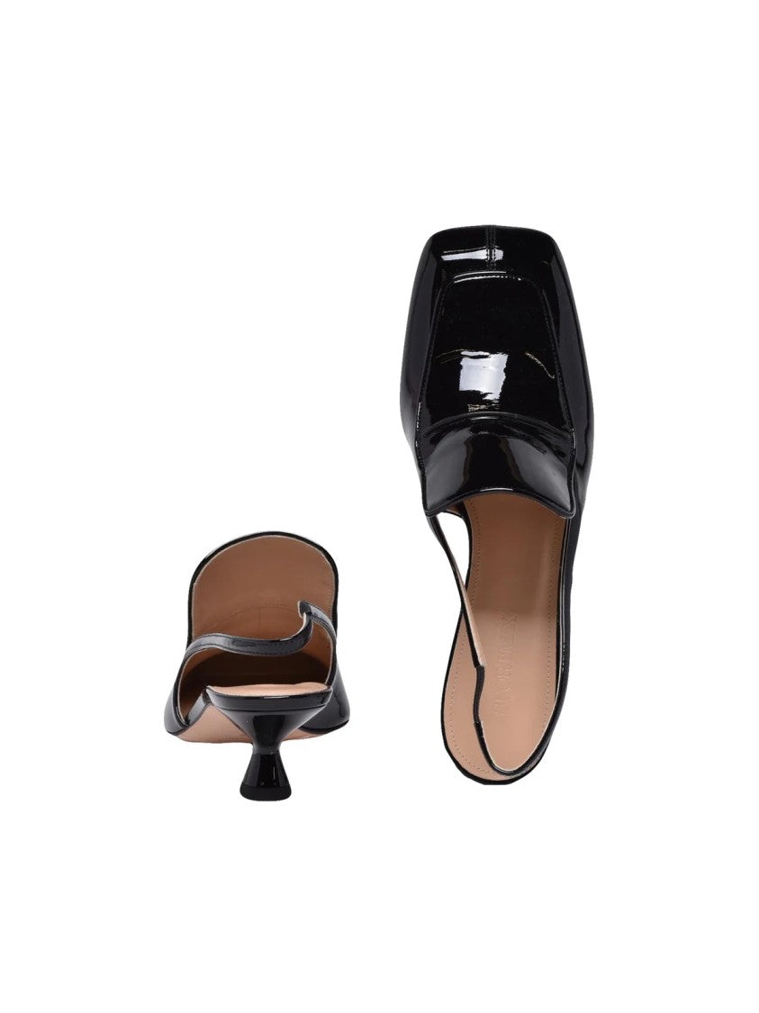 Sportmax Black Patent Leather Chanel Pumps