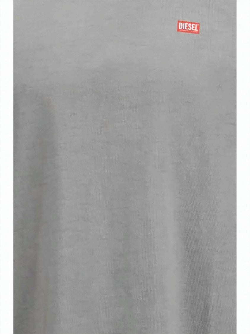 Diesel Relaxed Fit Grey Cotton T-Shirt