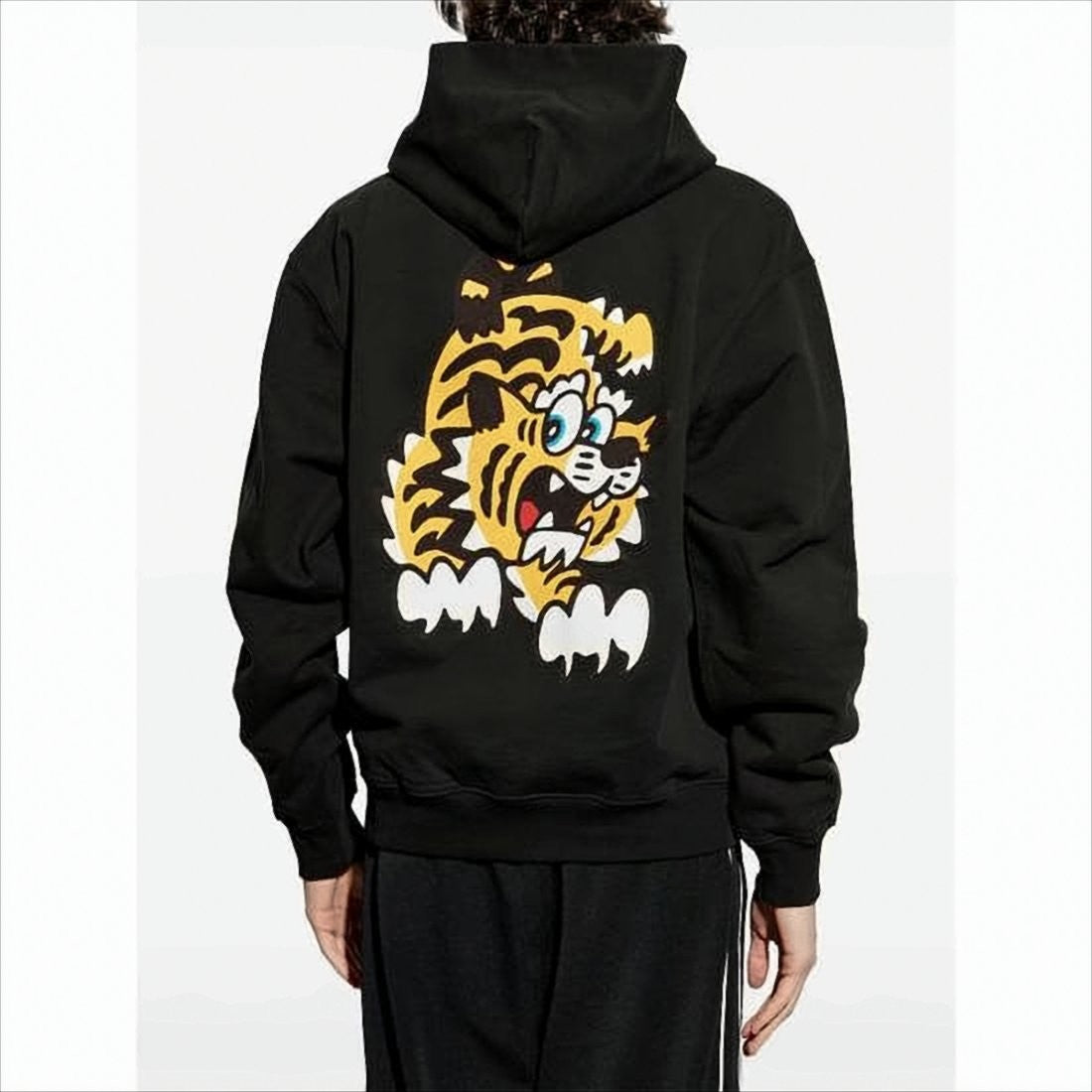 Kenzo Classic Black Hoodie With Embroidered Logo