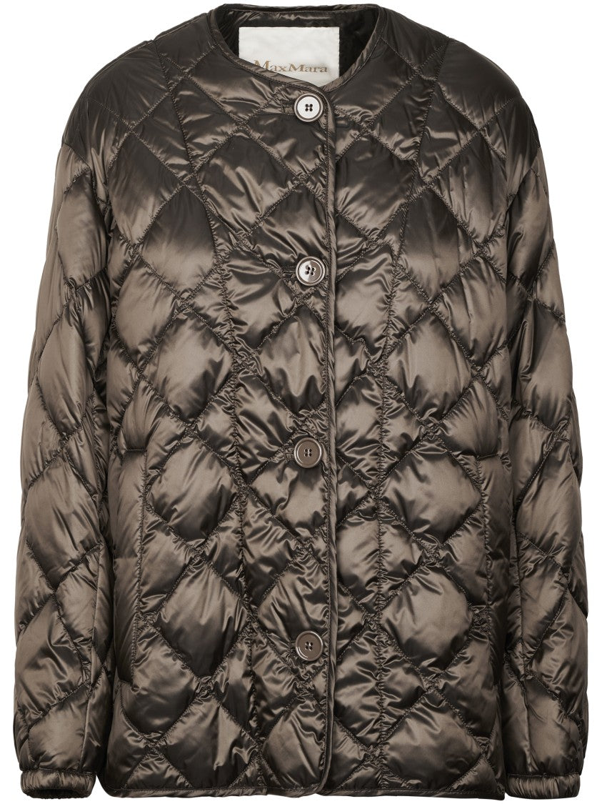 Max Mara Short Padded Jacket With Diamond Quilting
