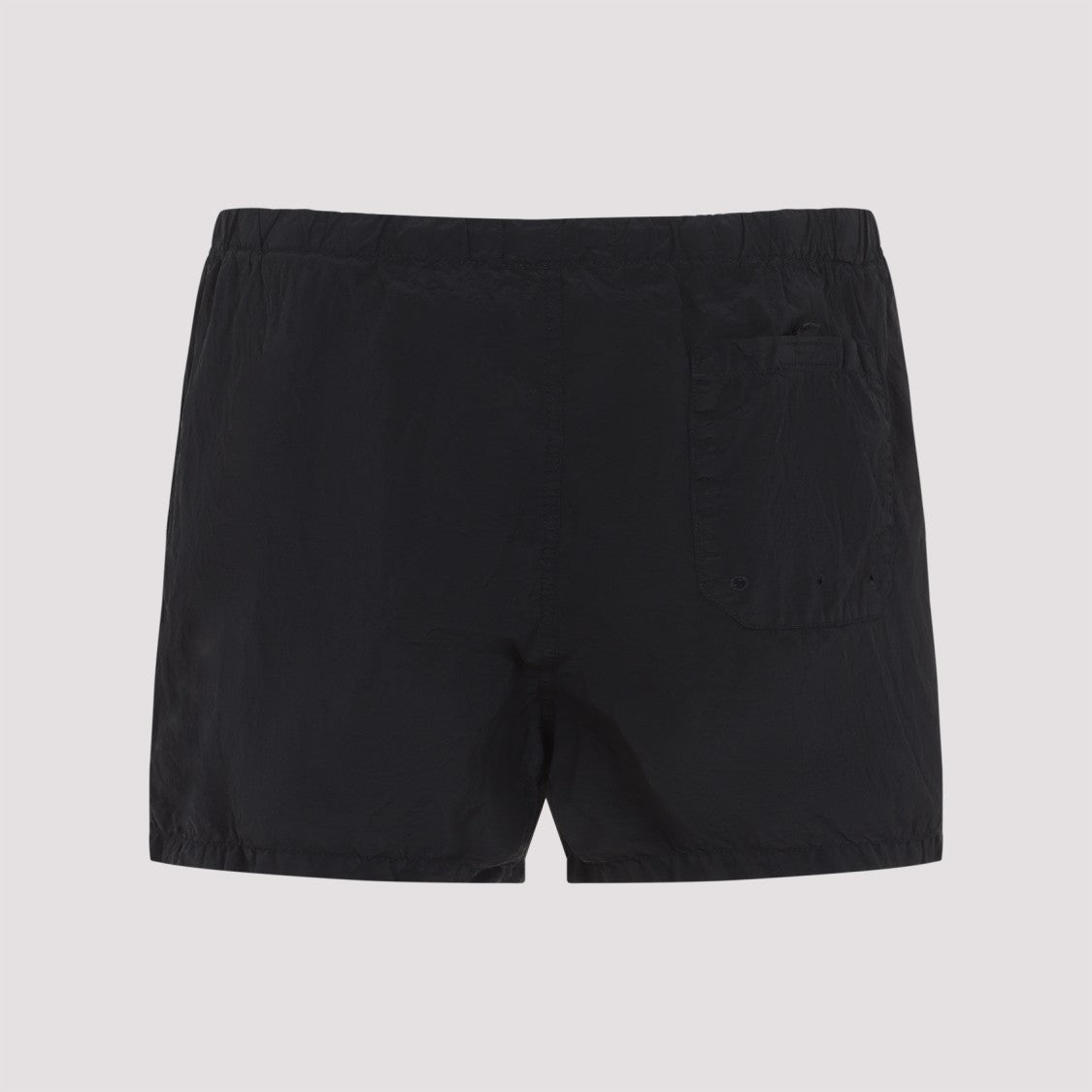 Stone Island Black Polyamide Shorts With Drawstring Waist
