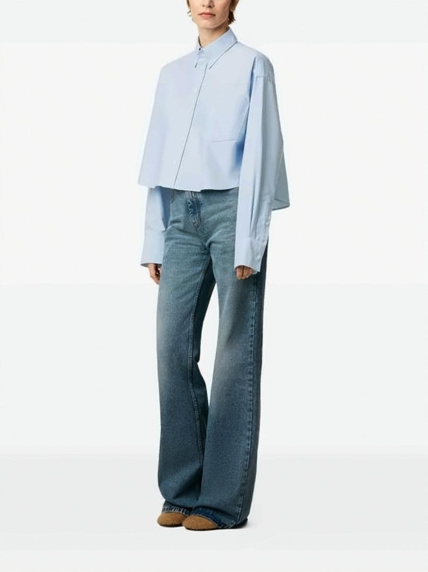 Ami Paris Cropped Oversized Shirt