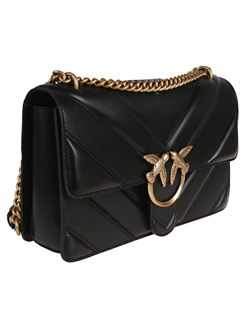 Pinko Quilted Leather Crossbody Bag