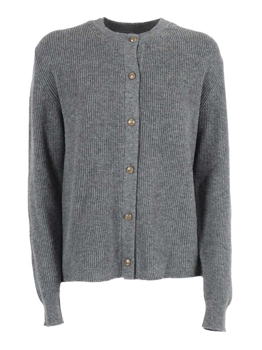 Ballantyne Round Neck Wool Cardigan