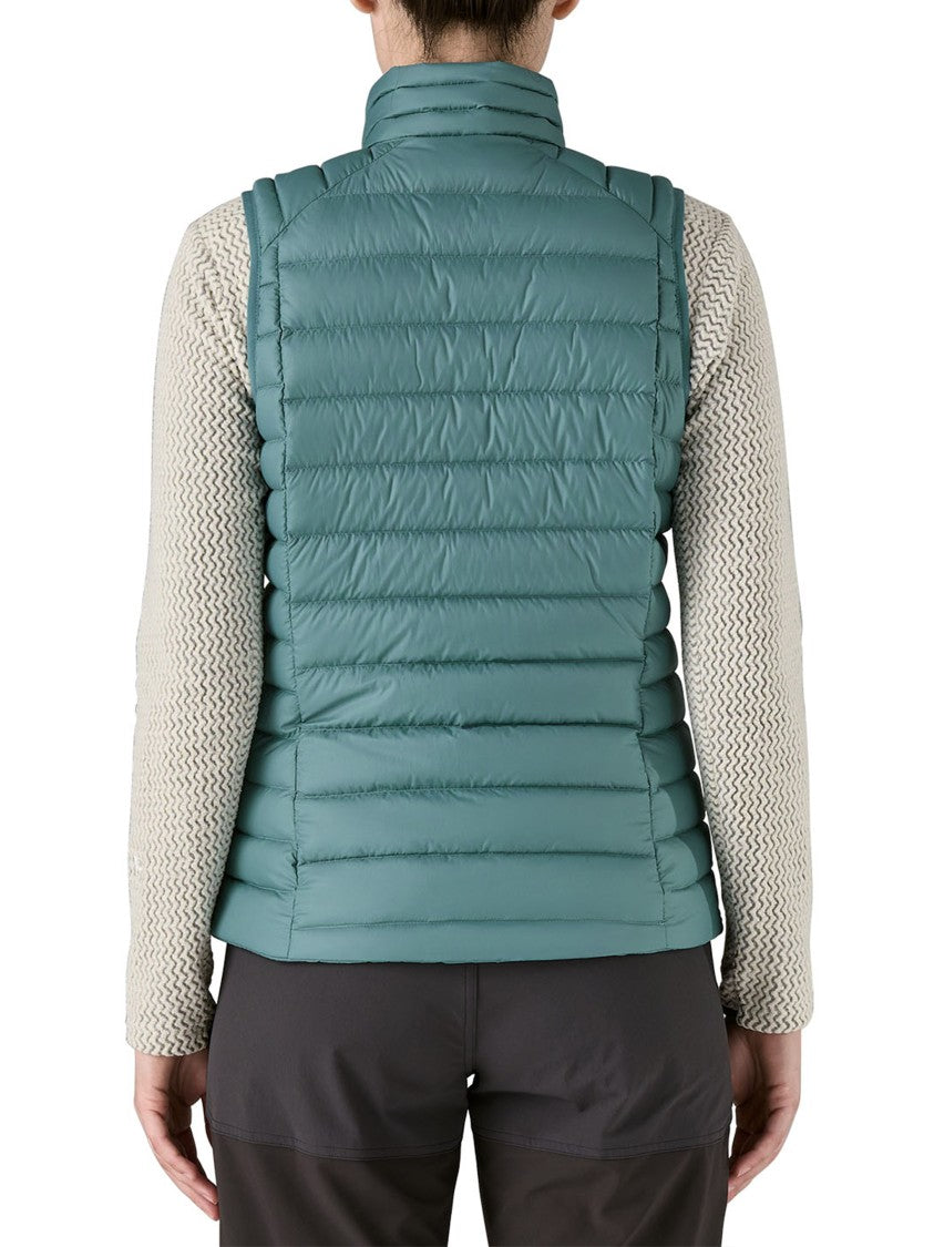 Patagonia Quilted Sleeveless Down Vest With High Collar