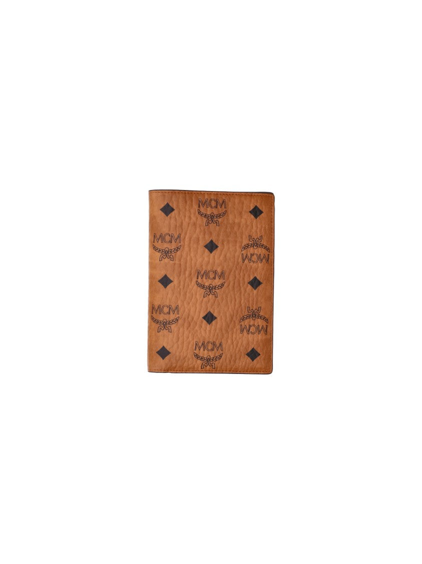 Mcm Brown Ottomar Visetos Monogram Passport Holder