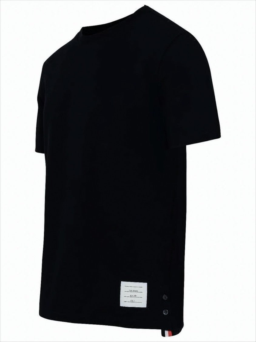 Thom Browne Short-Sleeved T-Shirt With Contrasting Stripe Design