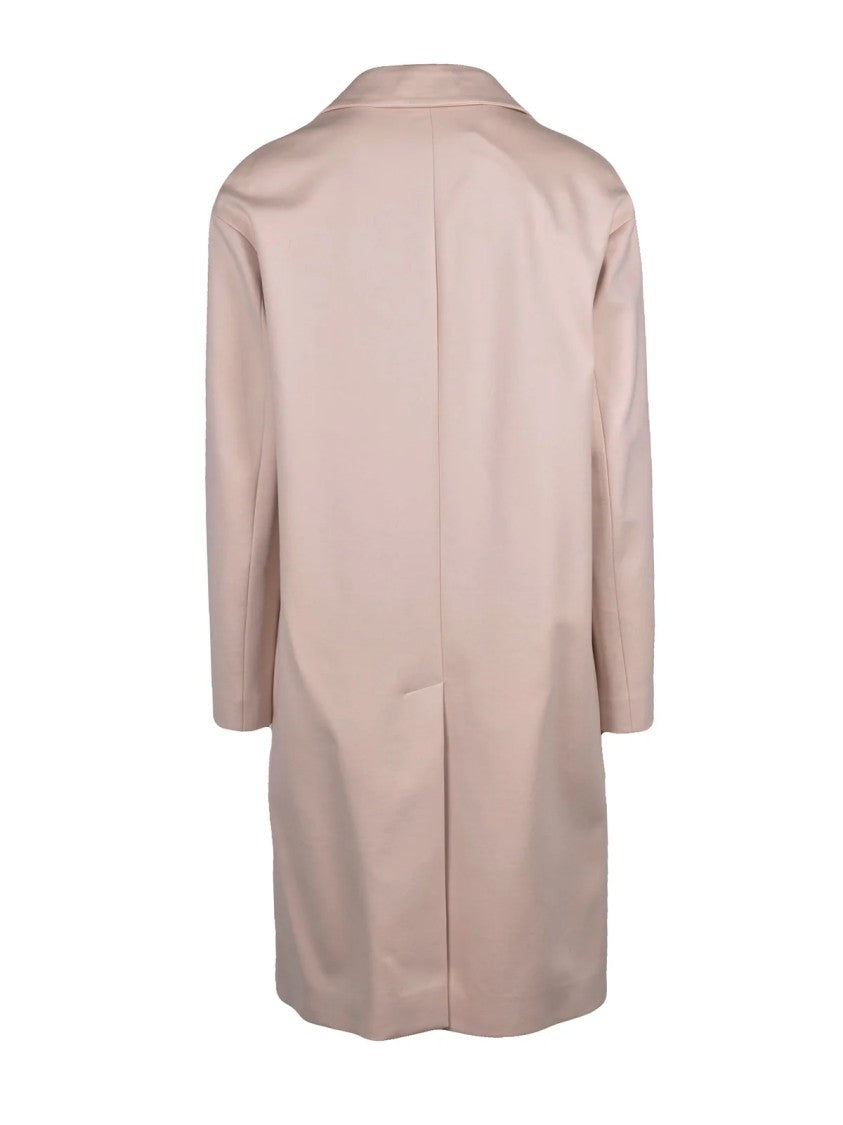 Hevo Cream Fluid Drape Viscose-Blend Long Coat