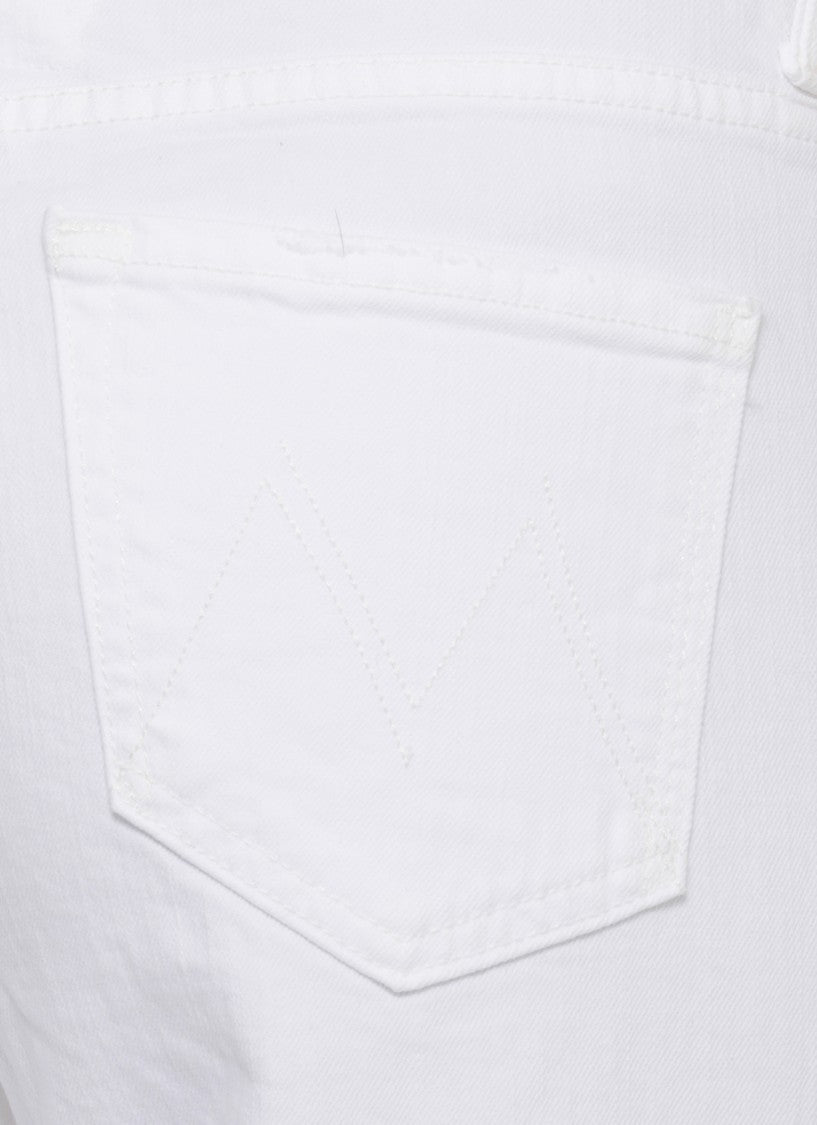 Mother White The Rerun Cotton Jeans