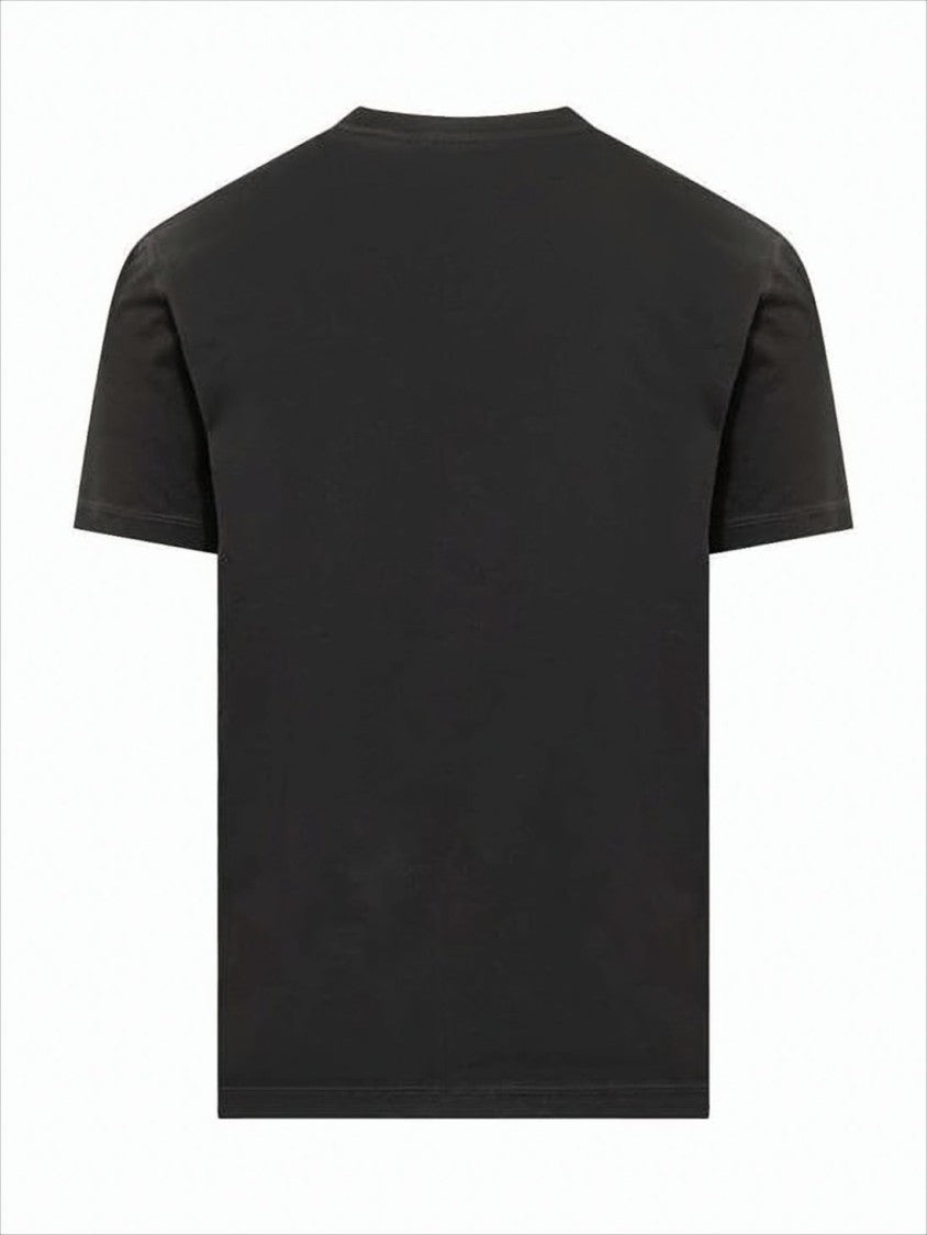 Versace Short-Sleeved Black T-Shirt With Bold Graphic Design