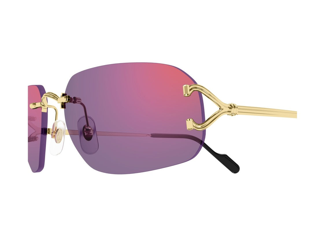 Cartier Gold Ct0663s Rimless Gradient Sunglasses