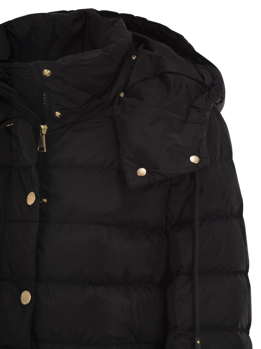 Max Mara Cerbero - Slim Fit Down Jacket In Water-Repellent Taffeta