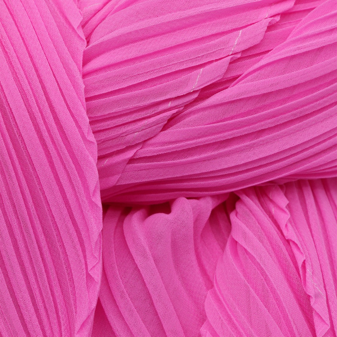 Issey Miyake Pleats Please Pleated Pink Scarf With Tapered Ends