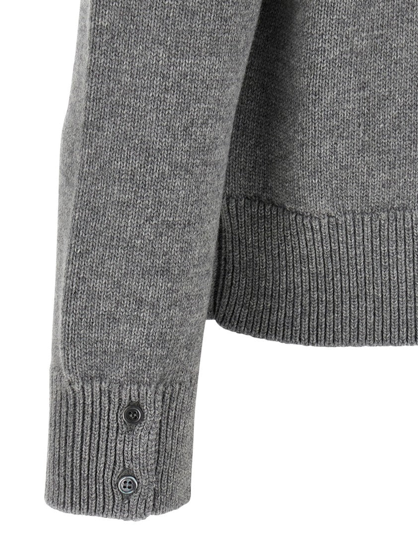 Thom Browne 4Bar Half Zip Sweater