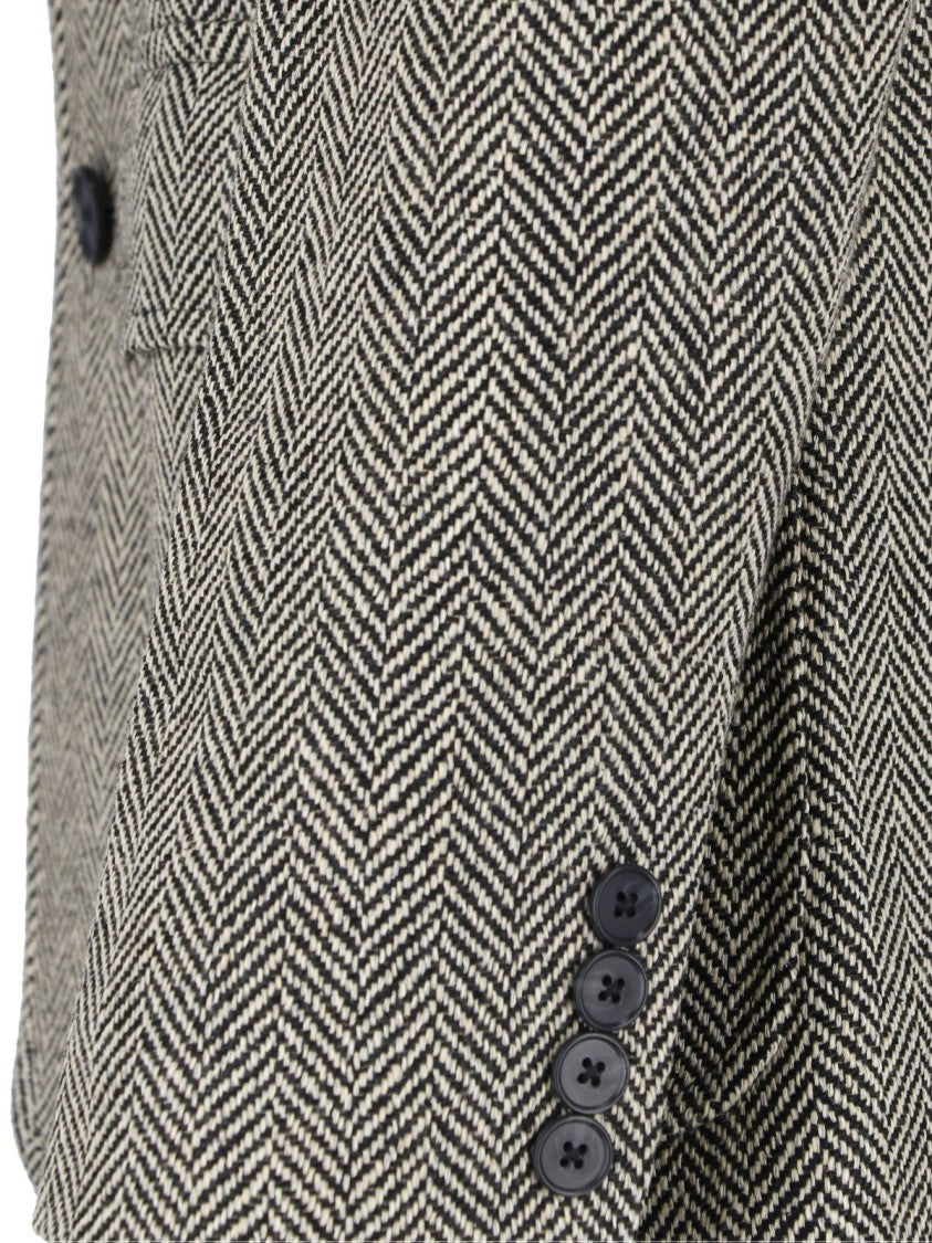 Polo Ralph Lauren Tailored Herringbone Jacket With Notched Lapel