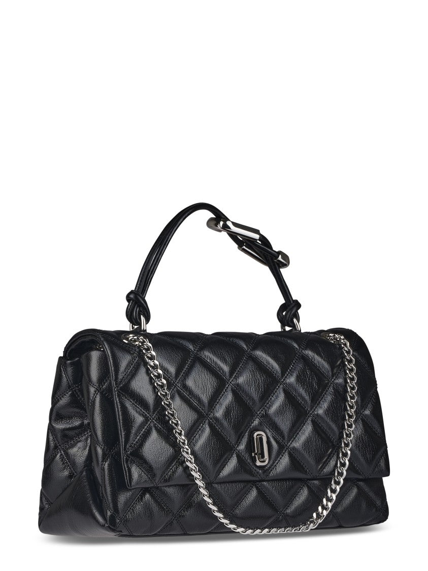 Marc Jacobs Quilted Black Shoulder Bag With Dual Chain Strap