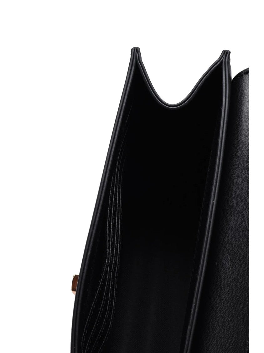 Love Moschino Crossbody Bag With Heart-Shaped Clasp And Gold Chain