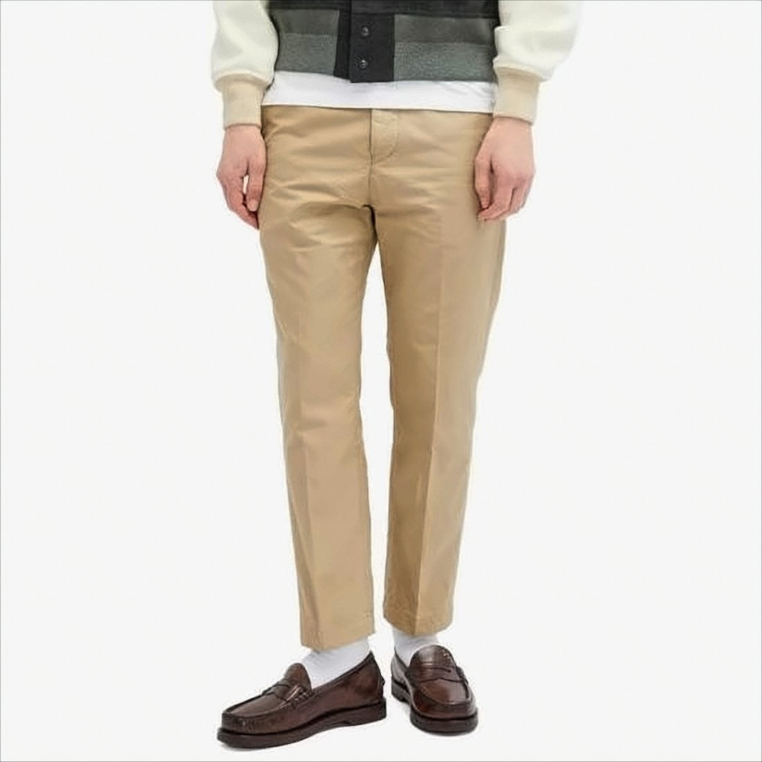 Visvim Pressed-Crease Brown Tailored Straight Pants