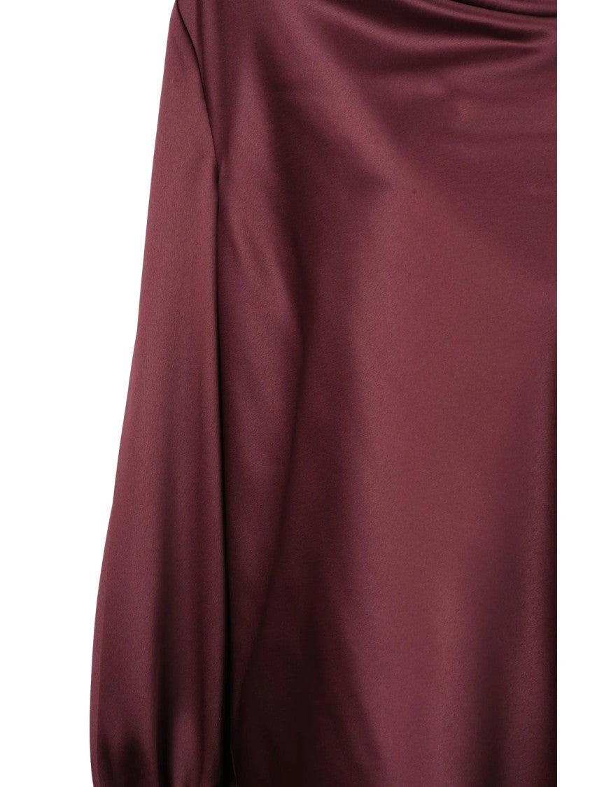 Pinko Red Fluid Satin Polyester Blouse