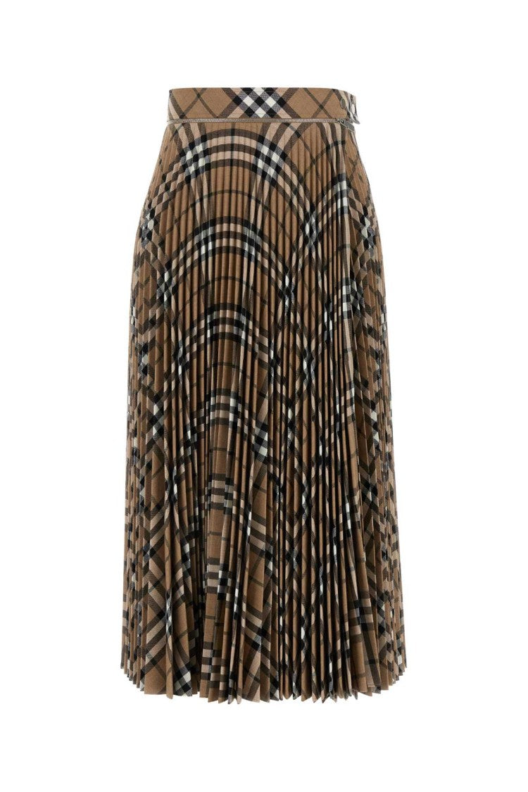 Burberry Embroidered Polyester Blend Skirt