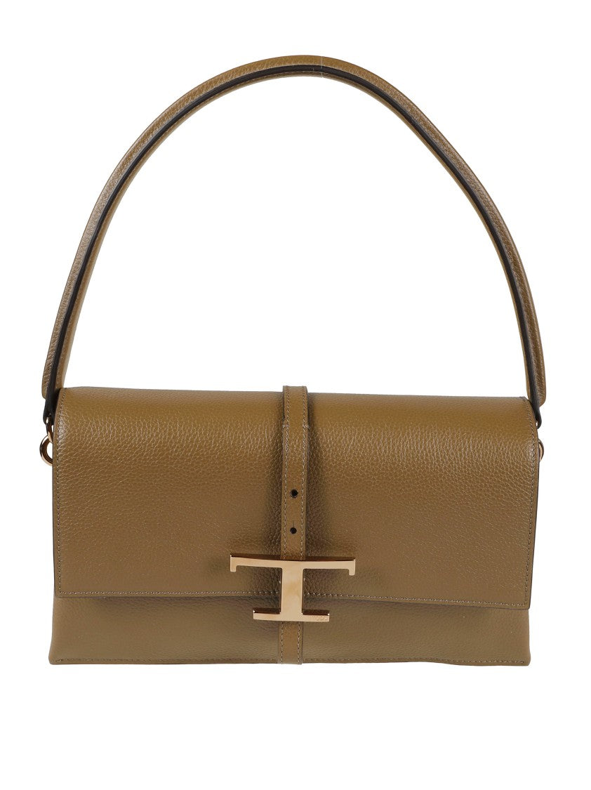Tod's Structured Rectangular Handbag With Metallic Clasp