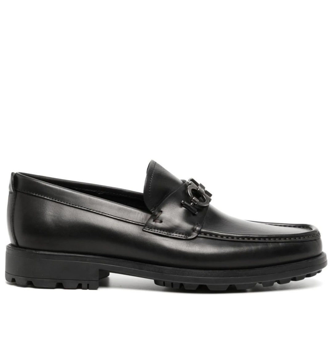 Ferragamo Classic Black Flat Shoes