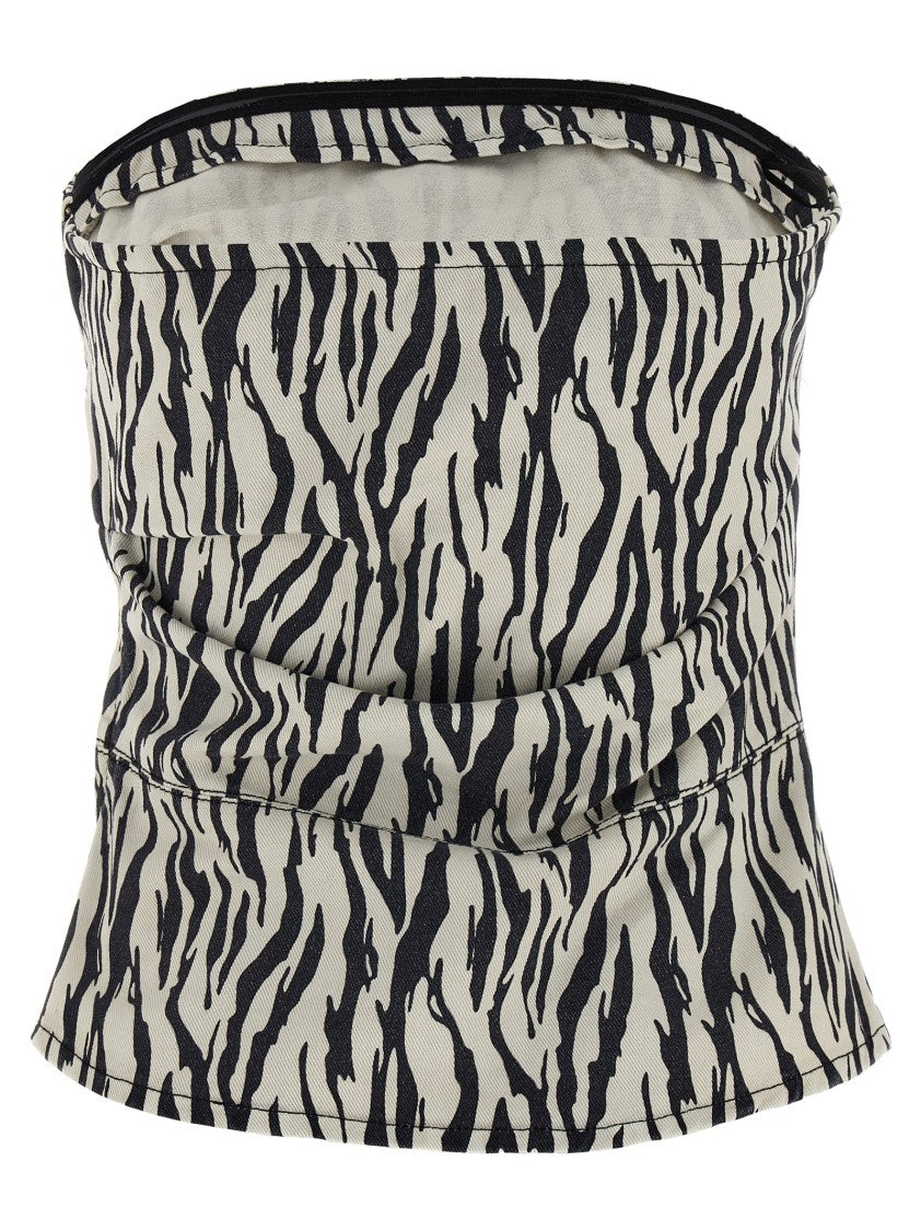 Rotate Birger Christensen Printed Denim Top