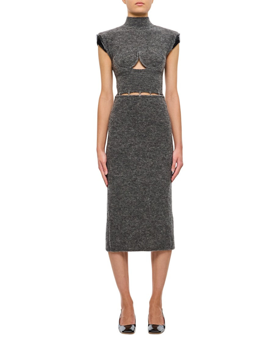 Sportmax Albino Cut-Out Mohair Dress