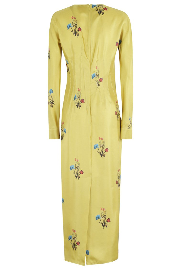 Marni Midi Dress With All-Over Floral Print