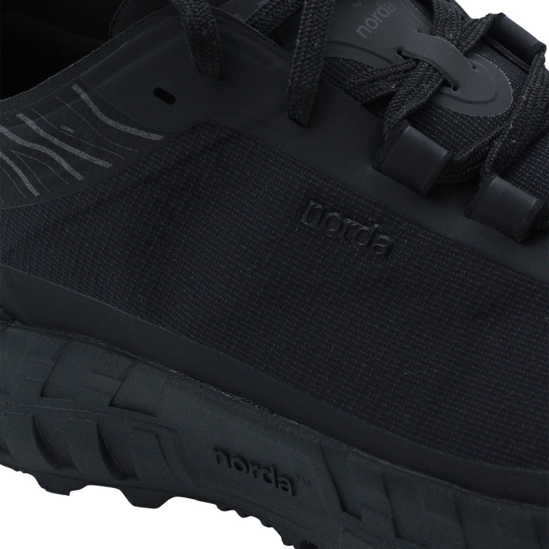 Norda Textured Black Sneakers With Rugged Sole