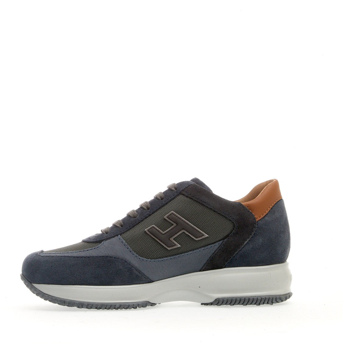 Hogan Interactive Sneakers Suede And Fabric Blue Spoiler Leather