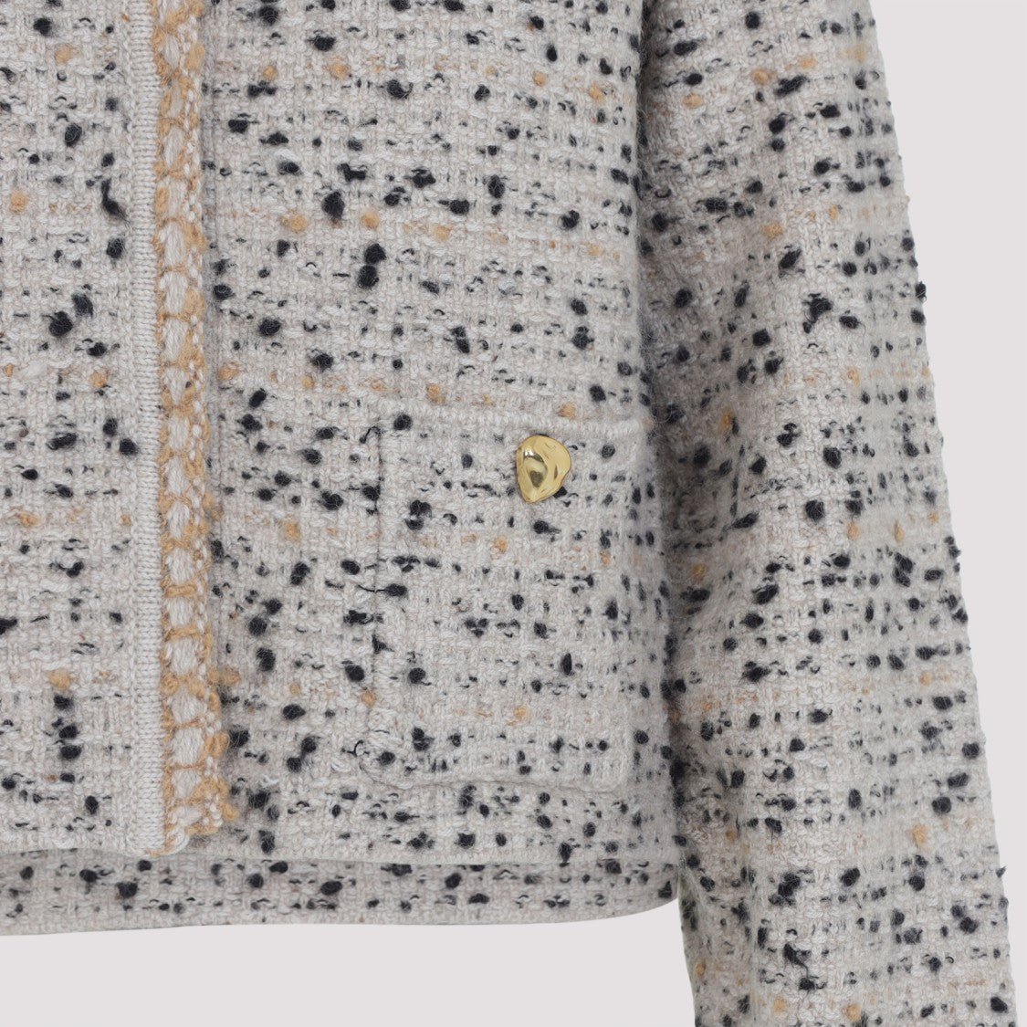 Fabiana Filippi Bouclé White And Black Virgin Wool Jacket