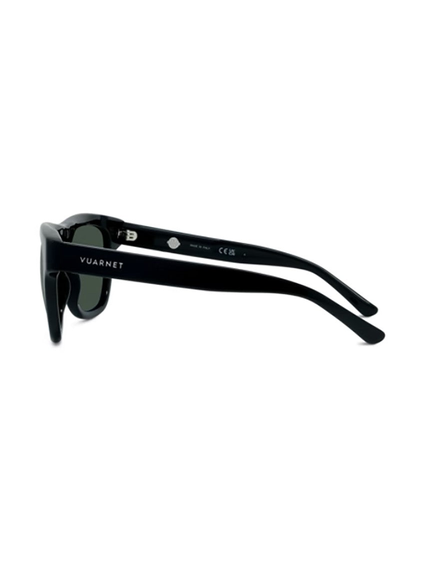 Vuarnet Black Vu40033i Rectangular Green Sunglasses