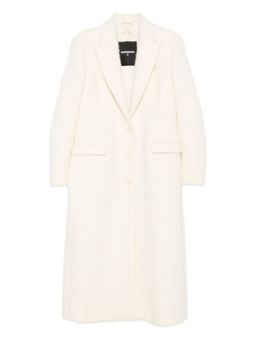 Patrizia Pepe Long Coat With Revers Collar