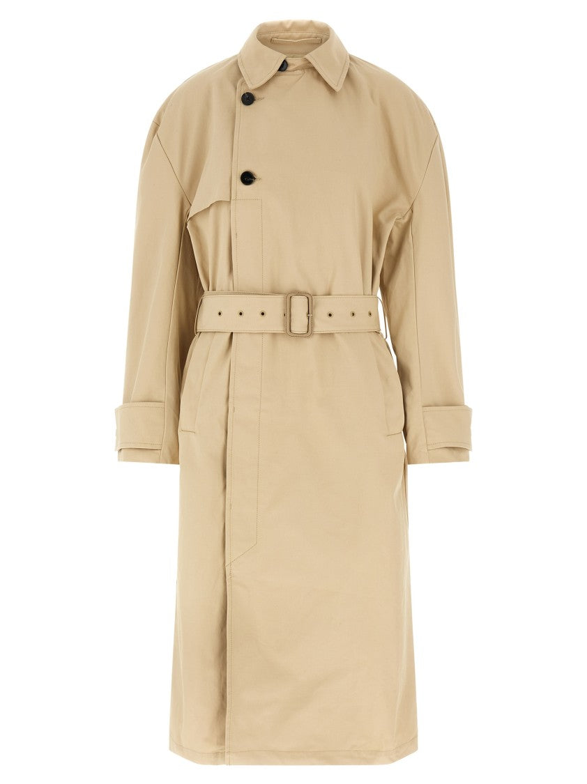 Entire Studios Button Closure Cotton Canvas Trench Coat