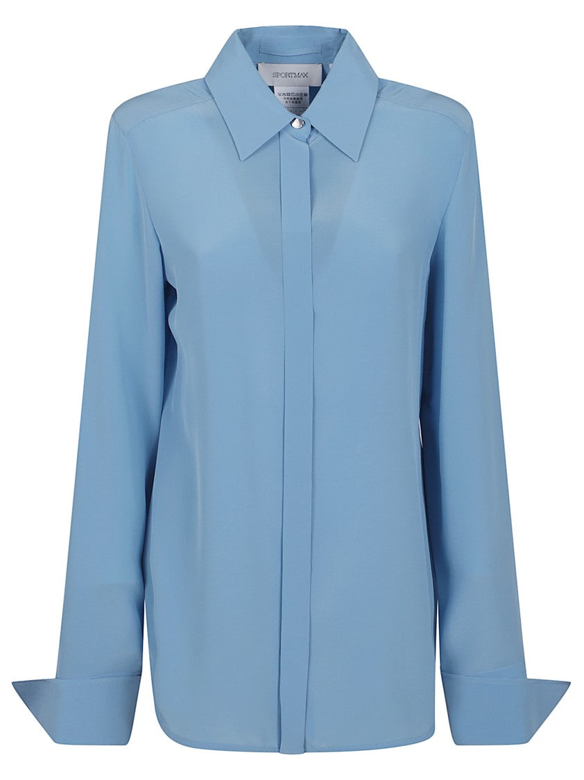 Max Mara Pure Silk Crepe De Chine Shirt
