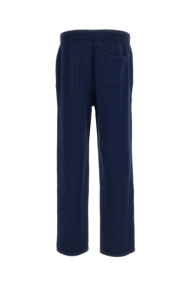 Polo Ralph Lauren Blue Wide-Leg Cotton Sweatpants