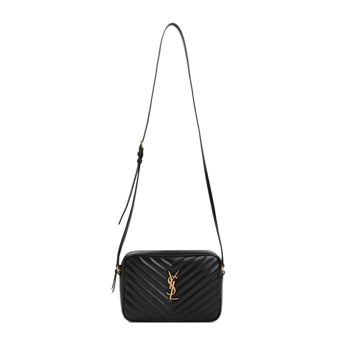Saint Laurent Black Calf Leather Lou Shoulder Bag