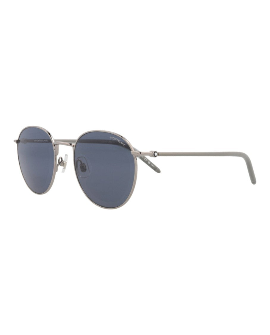Montblanc Round-Frame Metal Sunglasses
