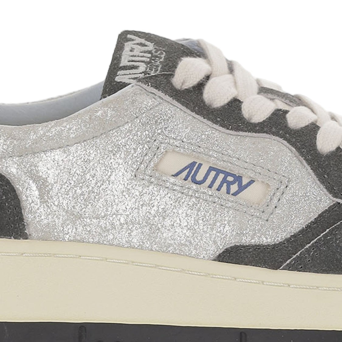 Autry Black Suede Insert Leather Sneakers