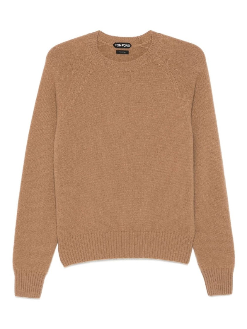 Tom Ford Cashmere Crew Neck Sweater With Ribbed Trims