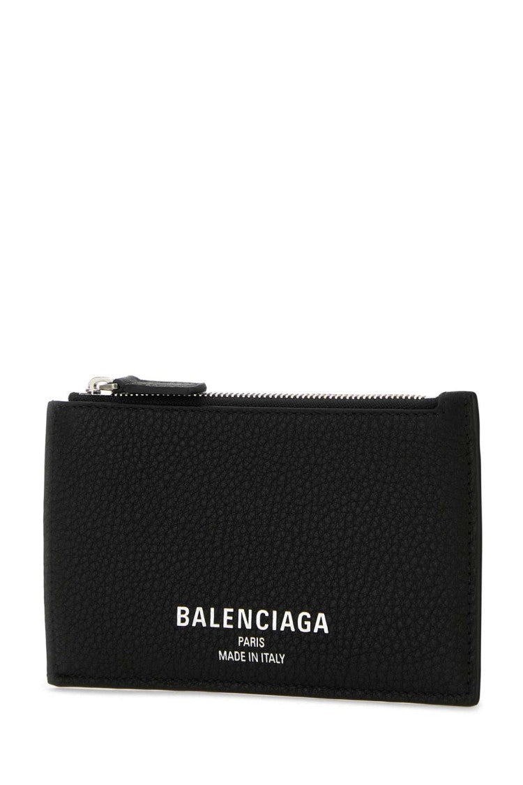 Balenciaga Black Leather Card Holder