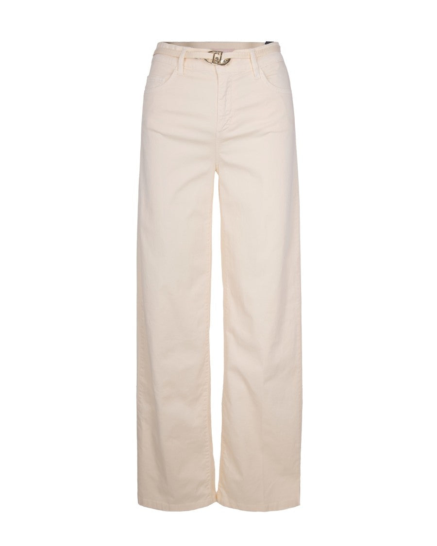 Liu Jo High-Waisted Flare Jeans With Logo Buckle Belt