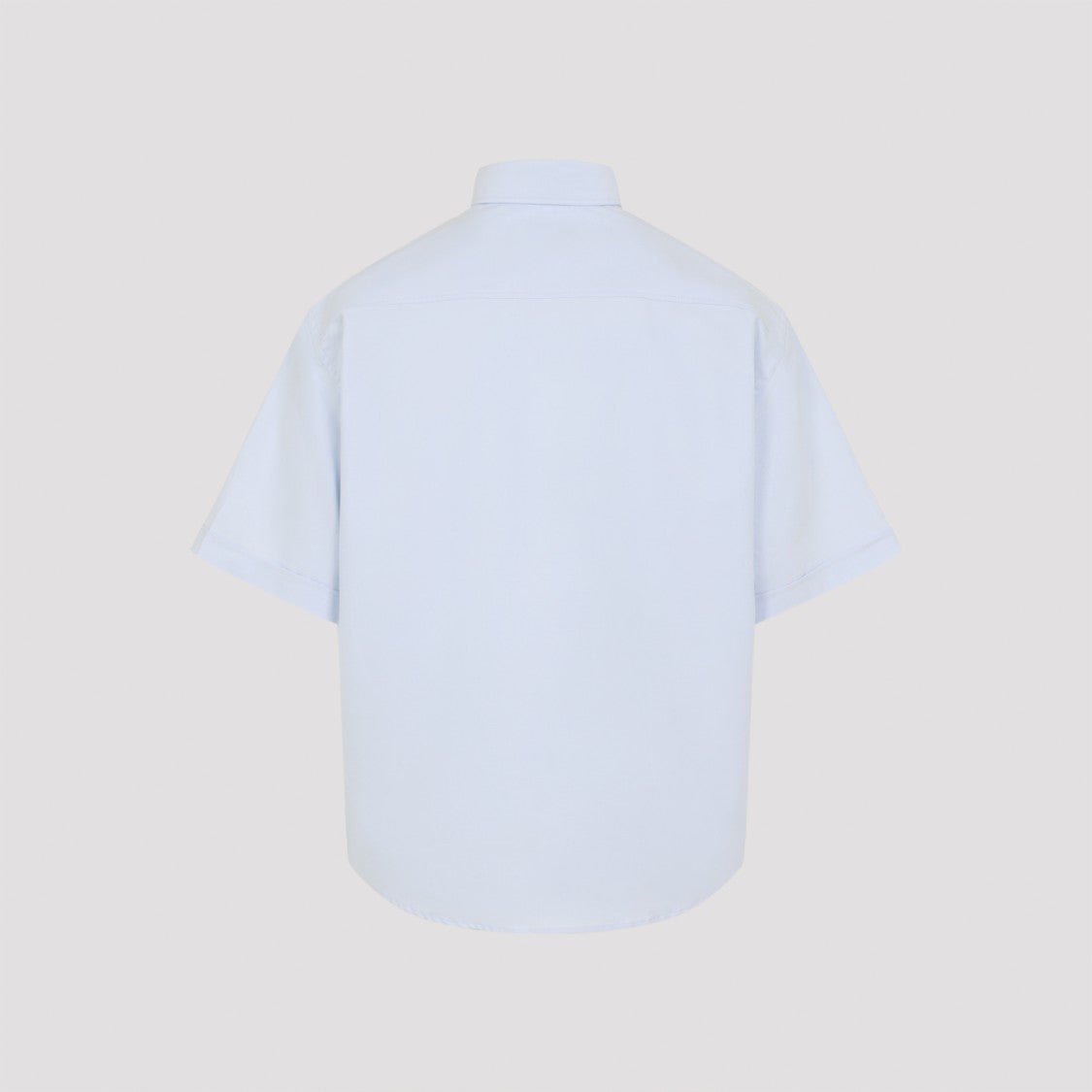 Ami Paris Boxy Light Blue Oxford Cotton Shirt