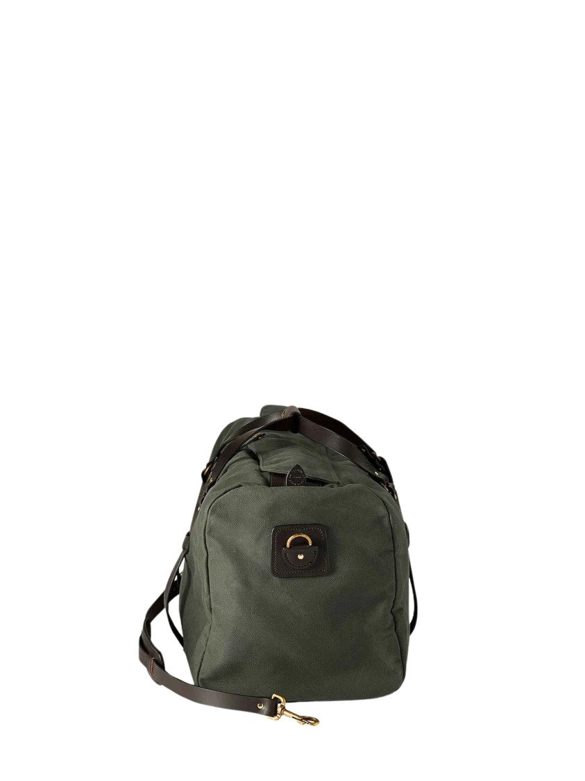 Filson Rugged Twill Duffle Bag With Leather Accents And Practical Design