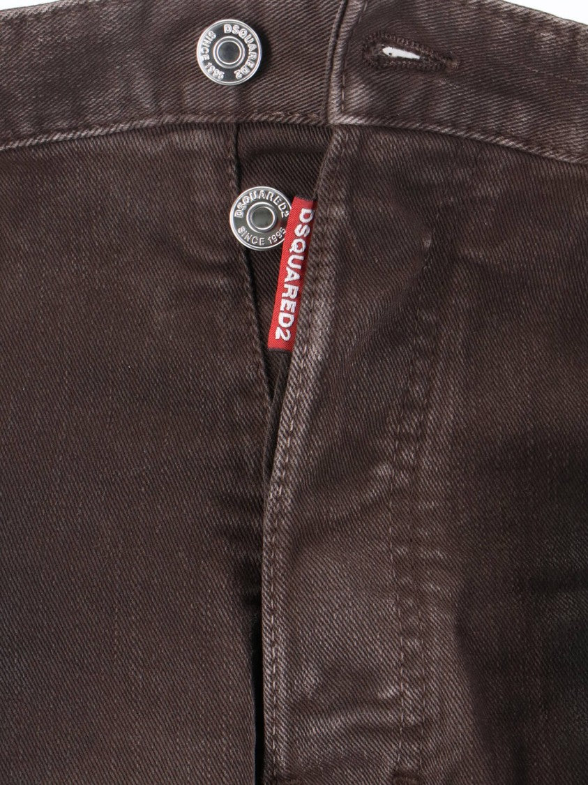 Dsquared2 "Bull Leatherette" Jeans – Brown