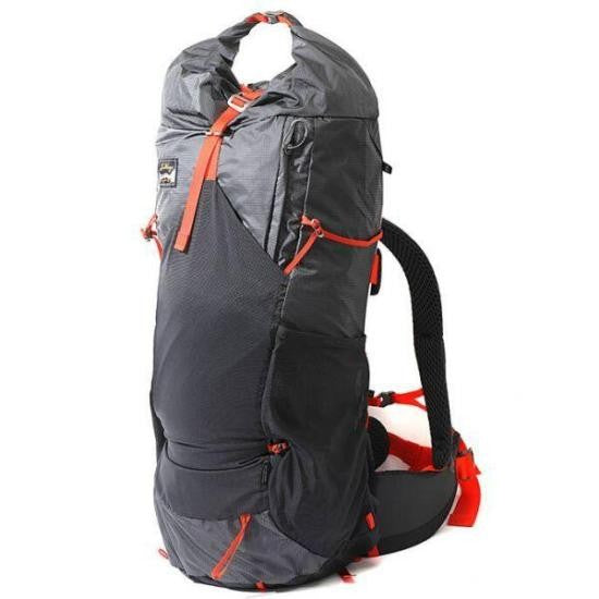 Lundhags Streamlined Roll-Top Black Backpack With Multiple Pockets