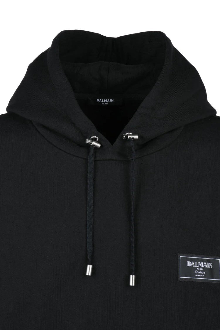 Balmain Kangaroo Pocket Hoodie With Adjustable Drawstring
